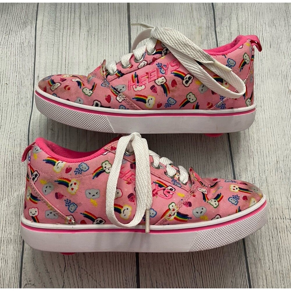 Pink Rainbow Heelys Girl Skate Shoes, Size Youth 2